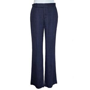 RALPH LAUREN Black Label Navy Blue Linen Pant Size 6 x 34" Straight Leg